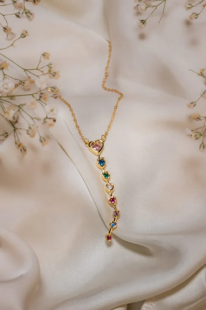 Eterna Hearts Drop Necklace