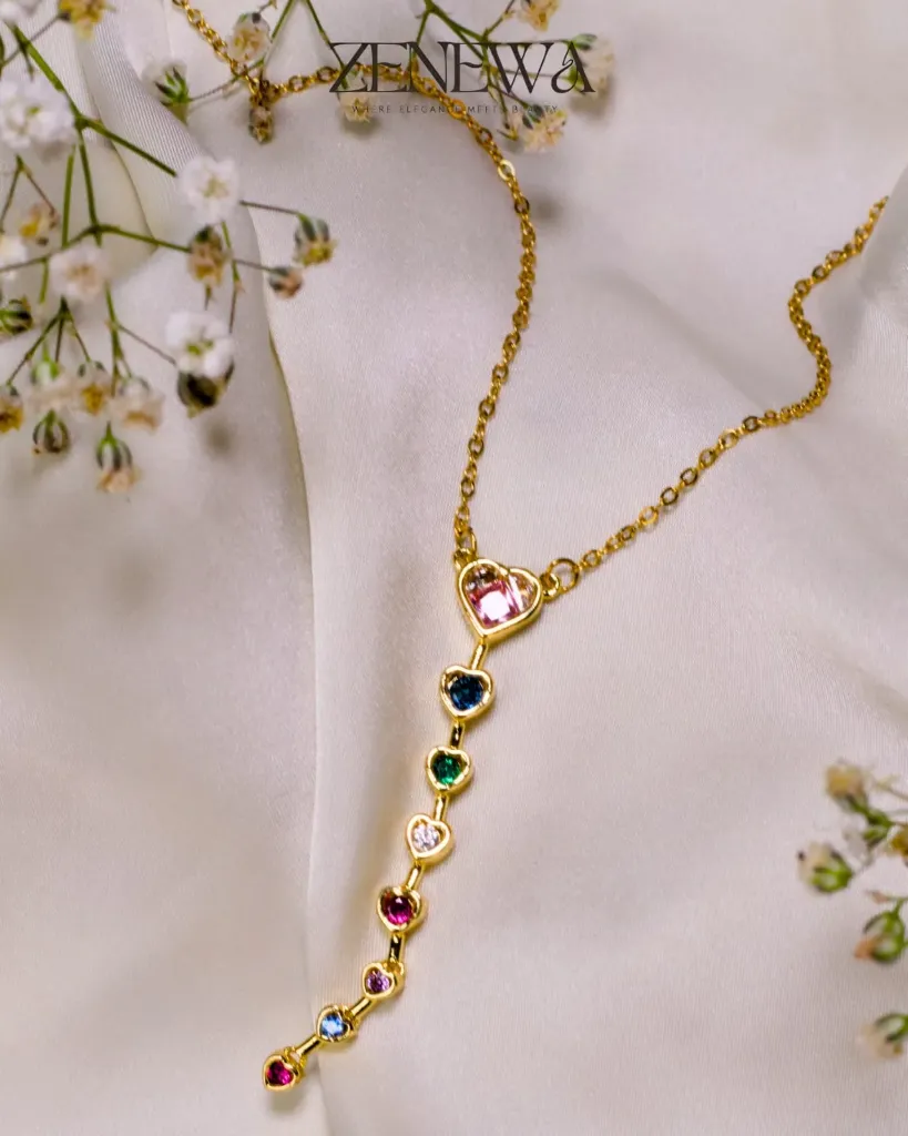 Eterna Hearts Drop Necklace