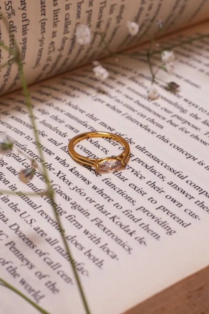 Zenewa Aurora Marquise Ring