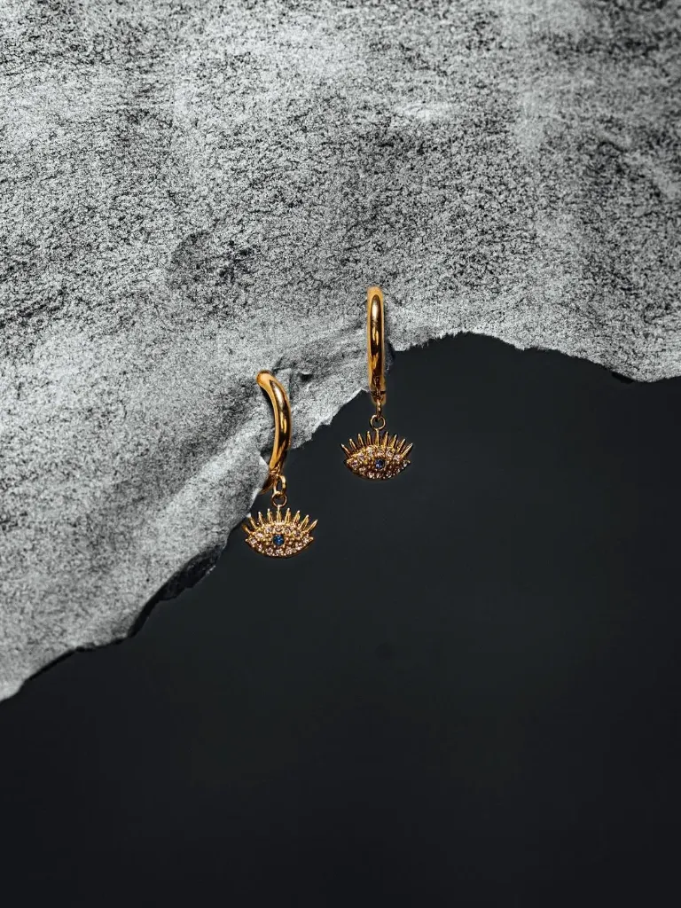 Celestial Nazar Hoops